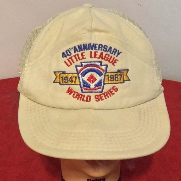 VINTAGE ~ 1987 Little League World Series 40th Ann Mesh Snapback Trucker Hat Cap - Picture 3 of 8